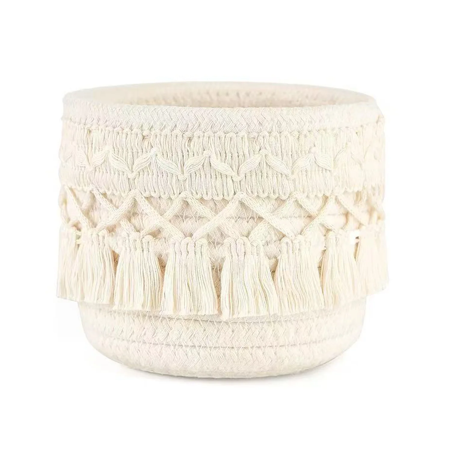 Tassel Woven Storage Basket alternate view