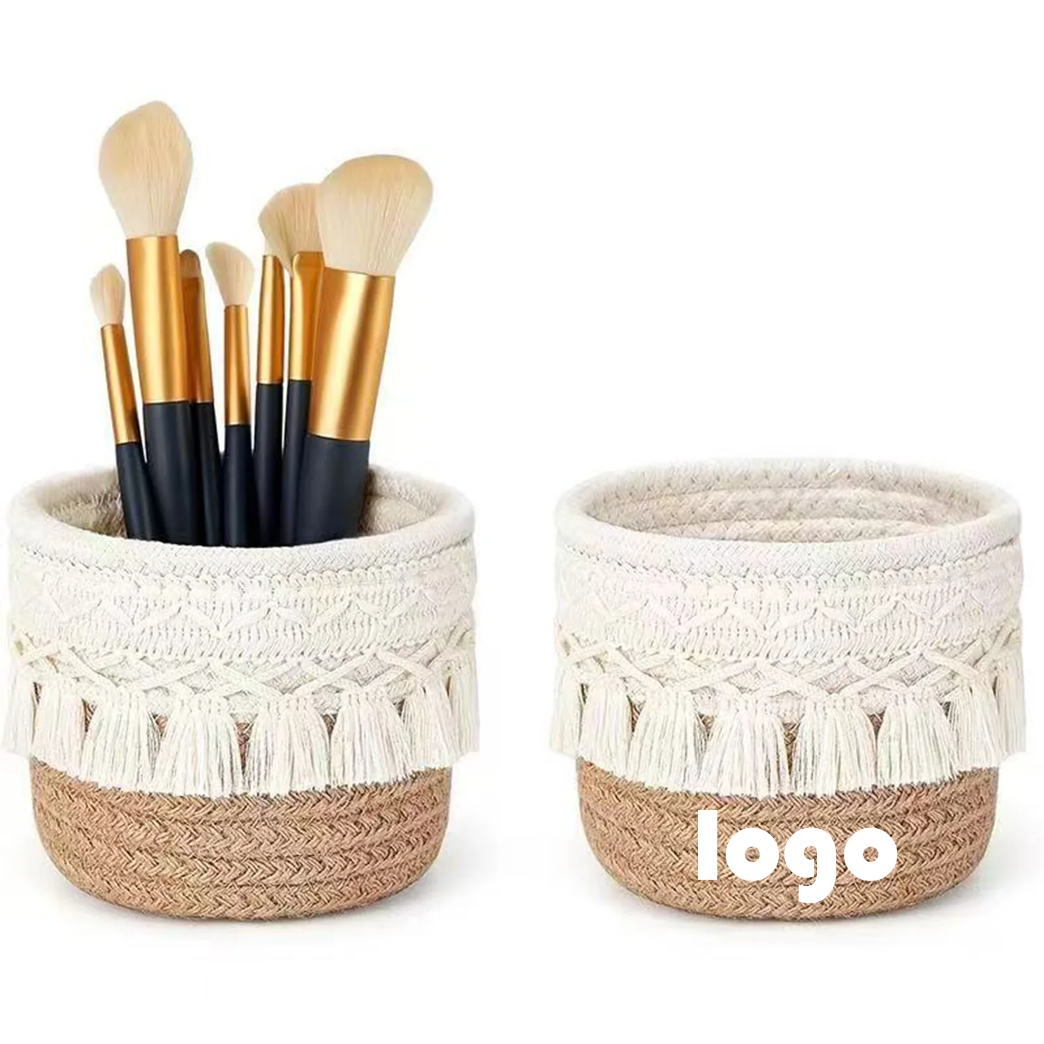 Tassel Woven Storage Basket