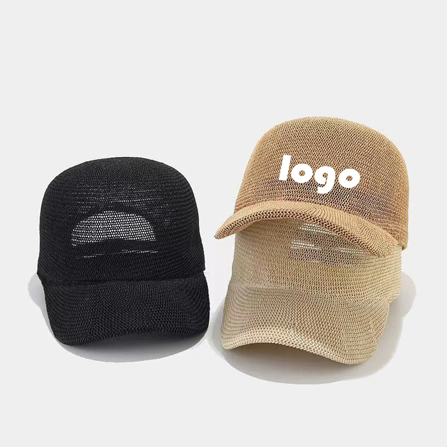 Handwoven Straw Sun Visor Hat Breathable Wide Brim